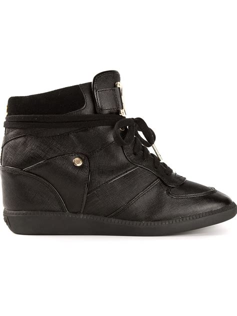 michael kors wedge sneakers women|Michael Kors black wedge sneakers.